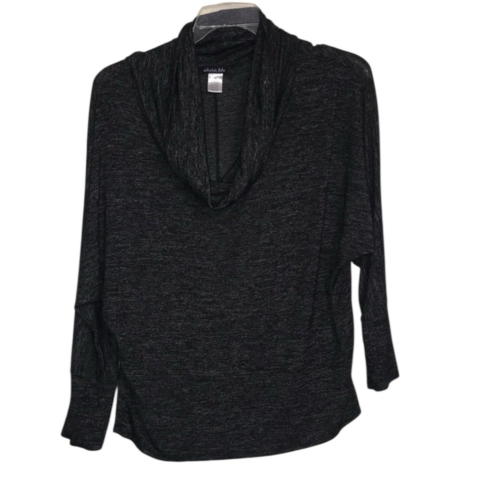Olivia Blu charcoal gray cowl neck sweater. Size medium GUC